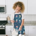 thumbnail image 4 of Dark Blue Mermaid Pattern Kids Aprons for Girls and Boys,Adjustable Neck Strap Toddler Aprons for Kids Cooking Baking,23.6"x19", 4 of 7