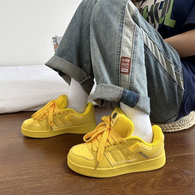 Espadrilles pour Hommes et Femmes à Plateforme, Chaussures de Sport, Design Simple, Planche à Roulettes, Décontractées, Course en Plein Air, Espadrilles à Lacets, Chaussures Tendance, Couple 44