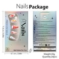 thumbnail image 4 of Summer Ocean Wave Press on Nails – 24pc – Beach Theme Acrylic Tips, Blue & White, Shell Pattern – For Tropical Getaway – 1set, 4 of 7