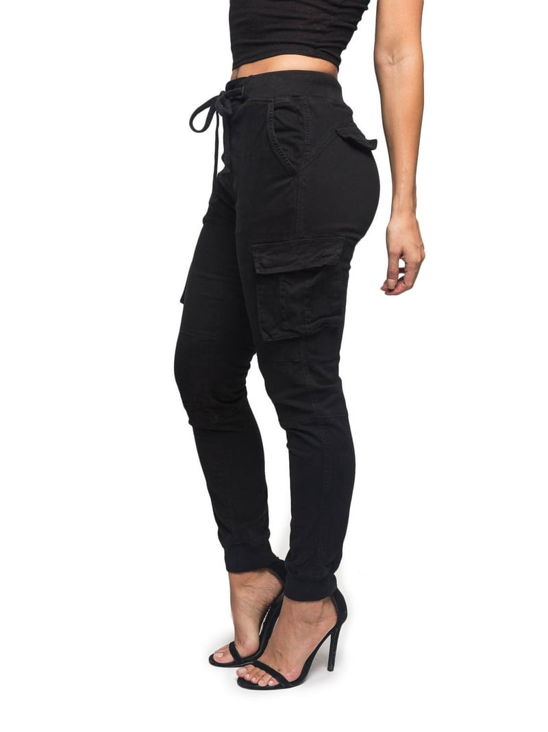 Ameri　BELT WAIST PANTS GOOD WAIST CROPPED PALAZZO NEVER FADE JEANS | BLACK001