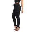 thumbnail image 3 of American Bazi Women's High Waisted Cargo Joggers Army Pants RJJ3405 - Black - X-Large, 3 of 5