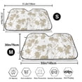 thumbnail image 7 of Lsque Vintage Stylized White Color Car Windshield Sun Shade | Accordion Folding Style Auto Shade for Car Truck SUV Van | Blocks UV Rays Sun Visor Protector | Medium, 7 of 7