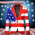 thumbnail image 2 of Men's Jackets Independence Day Lapel Long Sleeve Suits Slim Fit Blazers 4Th Of July Jacket for Men, 2 of 4
