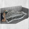 thumbnail image 6 of Geology Soft Flannel Fleece Blanket, Hand Drawn Uneven Lines in Greyscale Composition Educational Themes Rocks, Cozy Plush for Indoor and Outdoor Use, 60" x 80", Grey Dimgrey White, by Ambesonne, 6 of 6