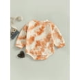 thumbnail image 4 of Bagilaanoe Newborn Baby Girl Boy Oversized Rompers Tie Dye Print Print Long Sleeve Bodysuits 6M 12M 18M 24M Infant Casual One Piece Short Jumpsuit, 4 of 7