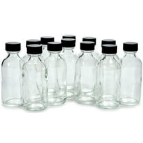 Vivalpex, 12, Clear, 2 oz Glass Bottles with Lids