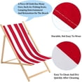 thumbnail image 4 of 1 pieza de lona de repuesto para silla de playa con rayas rojas y blancas, 435 x 1150 mm, estilo moderno, portátil, para uso en exteriores., 4 of 9