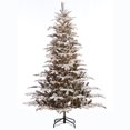 thumbnail image 1 of Puleo International 7.5 Ft Prelit Christmas Tree, 700 Clear Lights, Flocked, 1 of 5