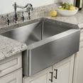 thumbnail image 3 of Houzer Epicure 30 in Stainless Steel Apron Front Farmhouse Single Bowl Kitchen Sink with Strainer and Grid - ENS-3020, 3 of 7