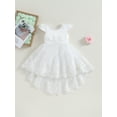 thumbnail image 2 of Bagilaanoe Little Girls Formal Dress Flying Sleeve A-line Princess Dresses 1T 2T 3T 4T 5T 6T 7T Kids Evening Tulle Dress for Wedding Birthday Party Gown, 2 of 9