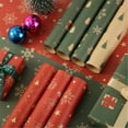 thumbnail image 2 of ERTZAE Kraft Christmas Wrapping Paper,Festive Element Pattern,Birthday Holiday Gift Cover,Xmas Gift Packaging,Premium Kraft Paper,Celebration Wrapping Sheet,Festive Holiday Wrap,Party Gift Paper, 2 of 9