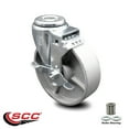 thumbnail image 2 of 5 Inch Semi Steel Wheel Swivel Bolt Hole Caster with Brake Service Caster Brand, 2 of 2