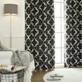 thumbnail image 3 of Quality Home Faux Silk Moroccan Blackout Curtain - Black - 52"W x 84"L (Single Panel), 3 of 4