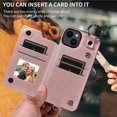 thumbnail image 4 of iPhone 14 Case ,Card Slots Leather Wrist Strap Phone Cover for iPhone 14, 4 of 5