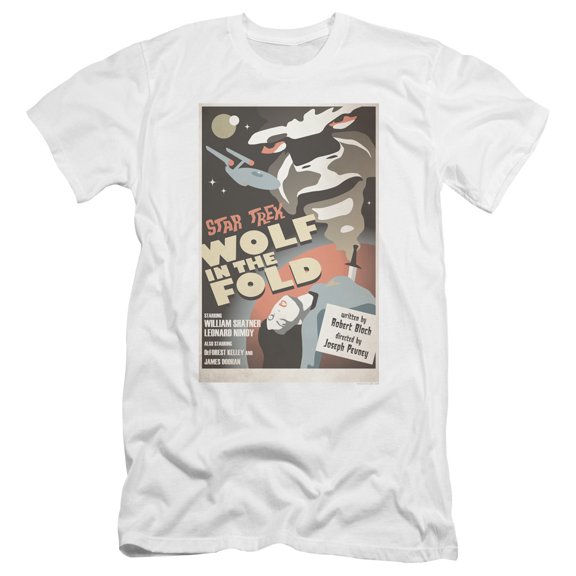 Star Trek Tos Episode 43 Premium Canvas Adult Slim Fit 30/1 T-Shirt White