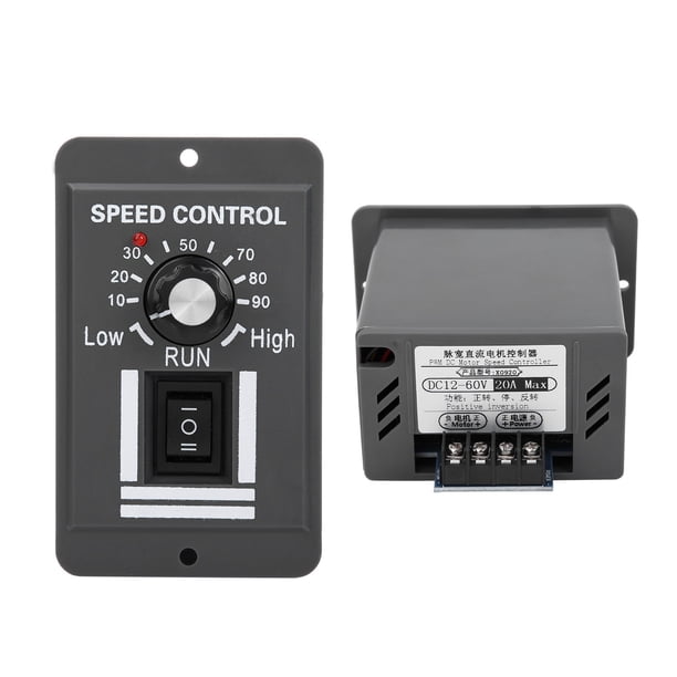 Acogedor 12V-60V 20A PWM DC Motor Speed Controller – Forward/Reverse, Stop Function, Compact, For Brush Motors