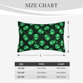 thumbnail image 4 of Daiia Green Monster Pattern Bedding Waterproof Pillow Protector Zippered Queen – Bed Bug Proof Pillow Encasement-20"x30", 4 of 6