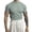 Mint Green, variant on Summer Men T-shirt Solid Color Thread Slim Fit Elastic Quick Dry Short Sleeves Sweat Absorption Thin Half-high Collar Pullover Gym Training Daily Wear Sport Top