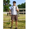 thumbnail image 3 of COOFANDY Men' Casual Stretch Cargo Shorts 9 Inch Elastic Waist Chino Cotton Shorts Loose Fit Hiking Shorts, 3 of 6
