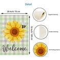 thumbnail image 6 of Spring Summer Sunflower Welcome House Flag 28x40 Inch Double Sided Outside Bee Floral Green Buffalo Plaid Decoration Seasonal Holiday Farmhouse Yard Flags for Outdoor, 6 of 6