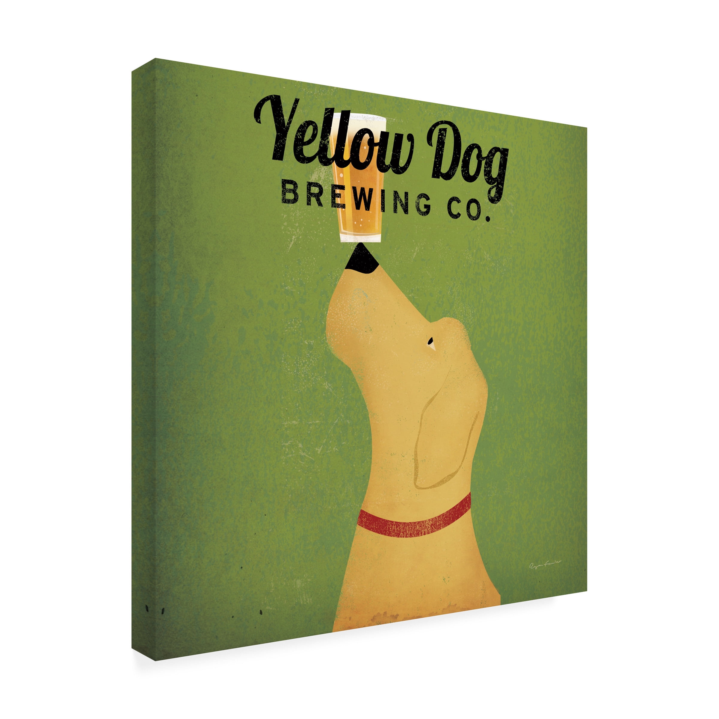 Ryan Fowler 'Yellow Dog Brewing Co Square' Canvas Art