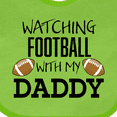 thumbnail image 4 of Inktastic Watching Football with My Daddy Boys or Girls Baby Bib, 4 of 4