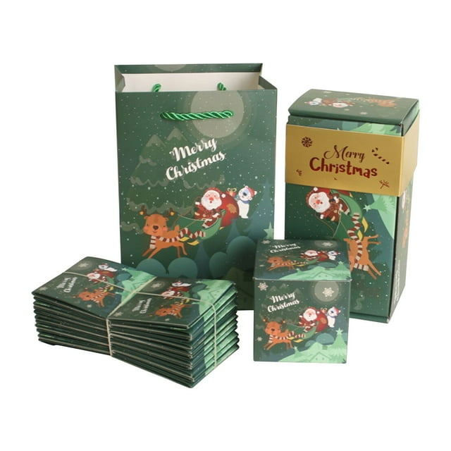 Surprise Gift Box Explosion,14PCS Christmas Surprise Box,Creating Surprising Gift,Envelope Romantic Present for Christmas Birthday Anniversary Valentine Proposal,Green -A