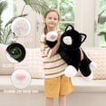 thumbnail image 4 of MorisMos 31.5“ Giant Cat Stuffed Animal, Big Blank and White Cat Plush Toy, 4 of 8