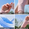 thumbnail image 4 of 2 pairs summer ice silk sunscreen gloves women's outdoor sports ice half-finger gloves thin and breathable, 4 of 5