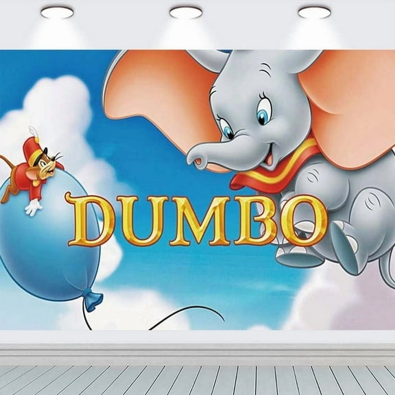 Dumbo Birthday Party Supplies Banner Backdrop Background Taspestry Poster Wall Decor