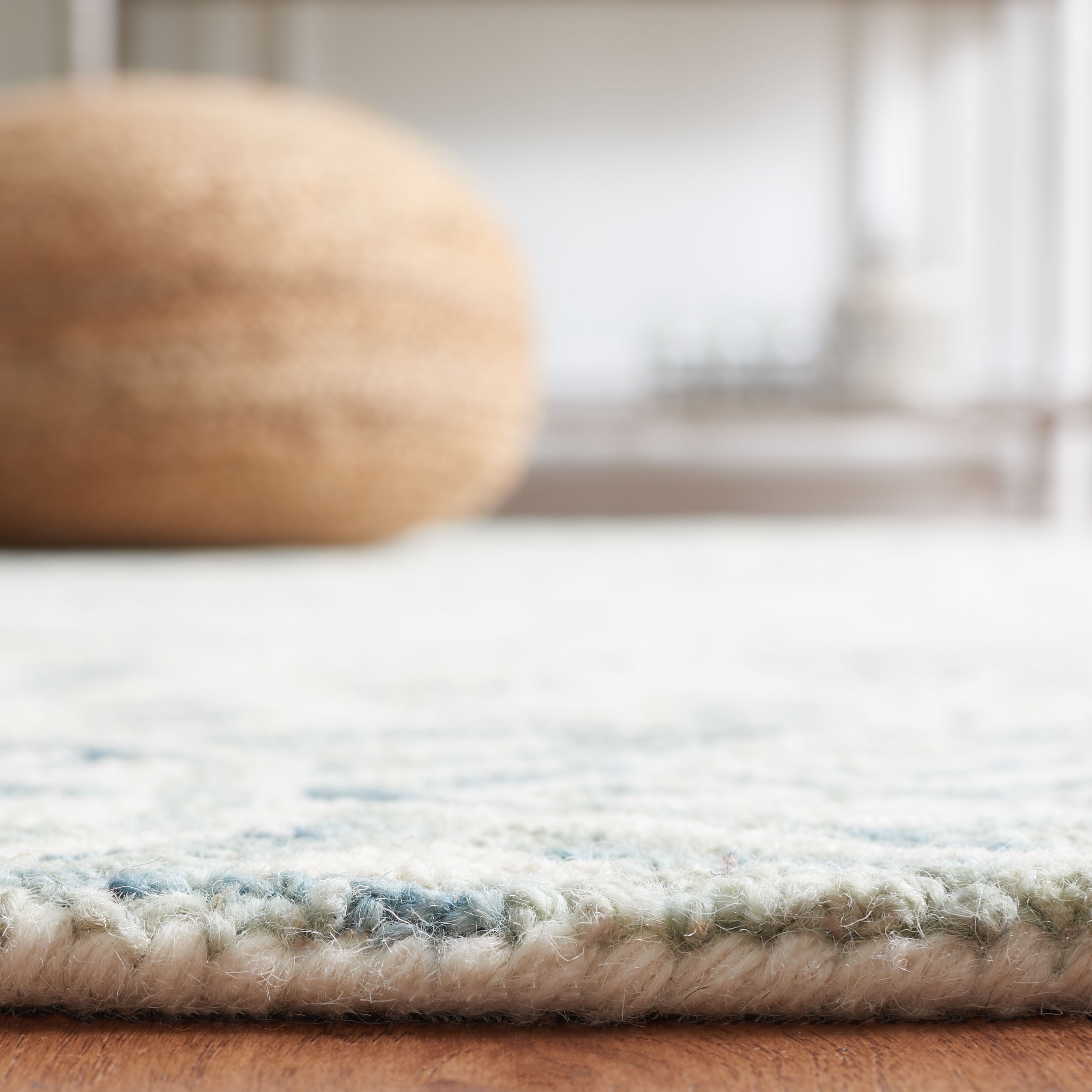 Safavieh Dip Dye Beranadette Floral Wool Runner Rug, Blue/Ivory, 2'3" x 8'