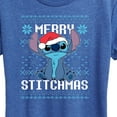 thumbnail image 3 of Lilo & Stitch - Merry Stitchmas Christmas Cross Stitch - Women's Short Sleeve Graphic T-Shirt, 3 of 5