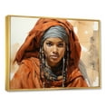 thumbnail image 2 of Designart "Somali Bantu Woman Portrait from Africa II" People Framed Wall Art - Global Blue African Tribal Entryway Framed Wall Art, 2 of 6