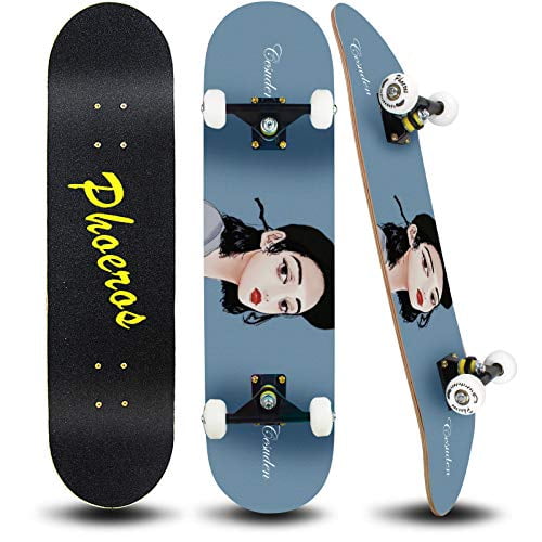 Details about   31"x8" Skateboards for Beginners Complete Skateboard 7 Layer Canadian Maple 
