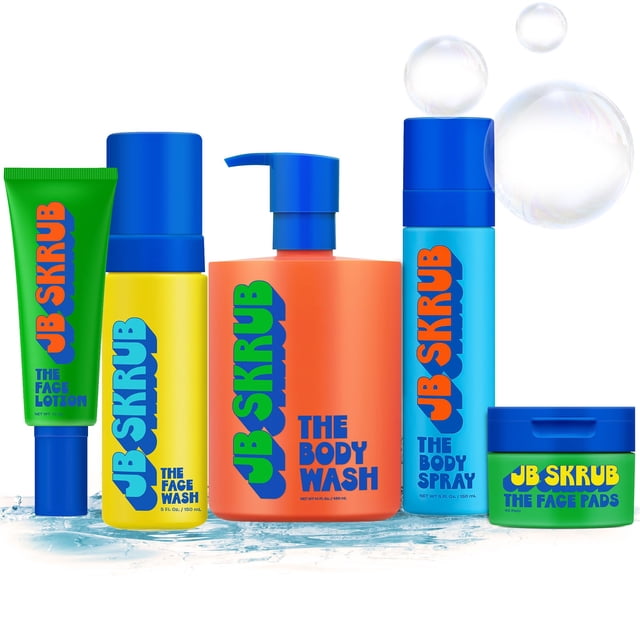Set de cuidado de la piel JB SKRUB The Ultimate Bundle para niños, preadolescentes y adolescentes