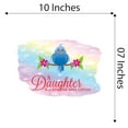 thumbnail image 4 of Watercolor Decal A Daughter Is A Love That Lasts Forever Bedroom Wall Decal for Children Colorful Flowers Lettering Art Design Cute Themed Room Décor - Size: 10 In x 7 In, 4 of 5