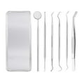 6pc dental hygiene tool kit dentist tartar scraper scaler dental