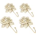 thumbnail image 3 of 4 piezas de perchero vintage rosa para colgar en la pared, perchero para ropa, toalla de baño, dorado, 3 of 5