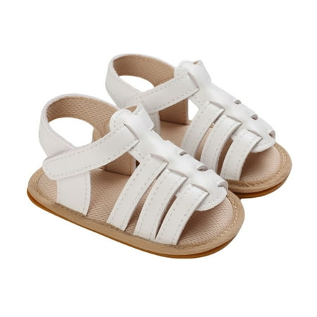 

Binpure Infant Summer Non-Slip Sandals Solid/Leopard Print Open Toe Breathable Leather Shoes