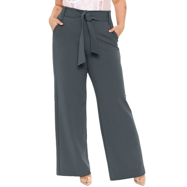 Sexy Dance Pantalones de mujer Pantalones palazzo de color liso Pantalones de cintura media Pantalones holgados Uso diario