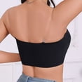 thumbnail image 4 of khonts,Women's Wireless Strapless Front Hook Closure Bras Non- Bandeau Push up Backless Breathable Everyday Bras Black XL, 4 of 9