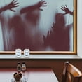 thumbnail image 2 of 1 Roll Stained Glass Window Film Window Privacy Film Screaming Ghost Faces Halloween Decor Window Sticker Window Tint Non-Adhesive Removable Frosted Film For Bathroom Living Room Home Decor, 2 of 5