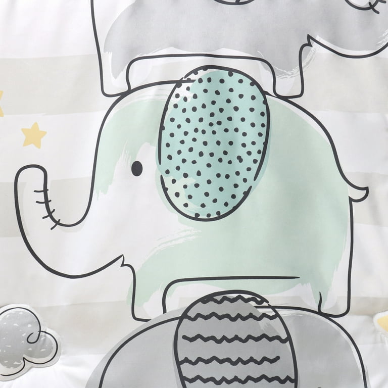 Free Shipping! The Peanutshell Elephant Dreams Piece Crib