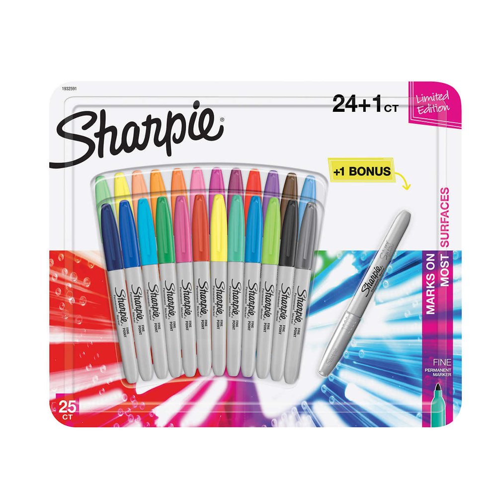 Sharpie Permanent Marker, 25 Count