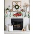 thumbnail image 3 of Christmas Truck Fireplace Mantle Scarf, Xmas Trees Red Birds Snowflake Winter Mantel Cover Table Runner for Home Living Room Door Window, Indoor Outdoor Holiday Party Decor 17" x 60", 3 of 6