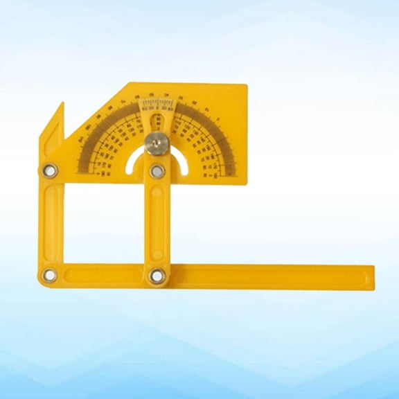 OUNONA Multi Angle Measuring Ruler Yellow Foldable ABS Tool for Accurate Length and Depth Measurement Outdoors