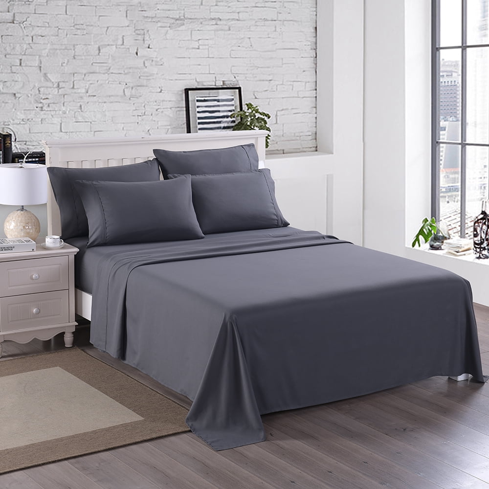 6Pieces 3000TC Soft Microfiber Bed Sheet Set,Wrinkle & Fade Resistant