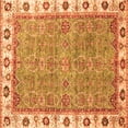 thumbnail image 1 of Ahgly Company Indoor Square Oriental Orange Traditional Area Rugs, 7' Square, 1 of 4