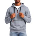 thumbnail image 5 of cllios Half Zip Hoodies for Men with Zippered Front Pocket Drawstring Long Sleeve Casual Hooded Pullover Sweatshirts, 5 of 9