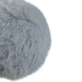 thumbnail image 5 of Northlight Plush Furry Christmas Ball Ornament - 3" - Light Gray, 5 of 7
